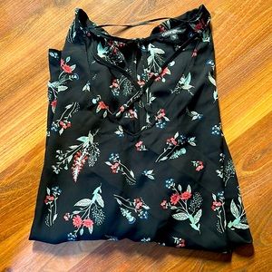 Black with floral print George shirt.